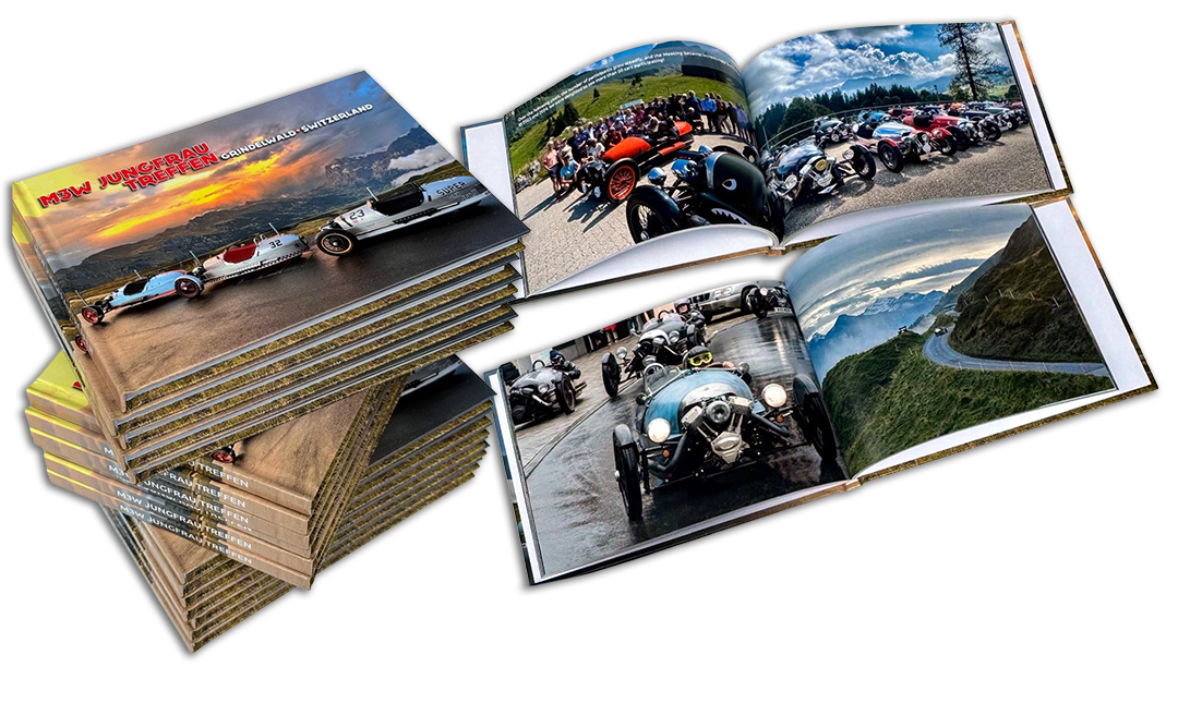 Fotoboek M3W Jungfrau Treffen Grindelwald Switzerland Morgan 3 Wheeler event